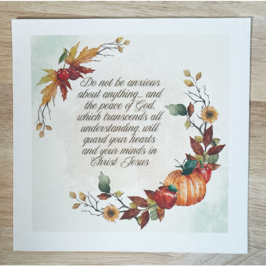 Peace Of God Philippians 4:6-7 Christian Paper Decoupage
