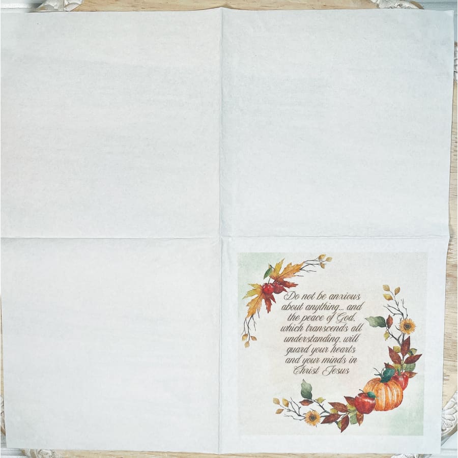 Peace Of God Philippians 4:6-7 Christian Paper Decoupage