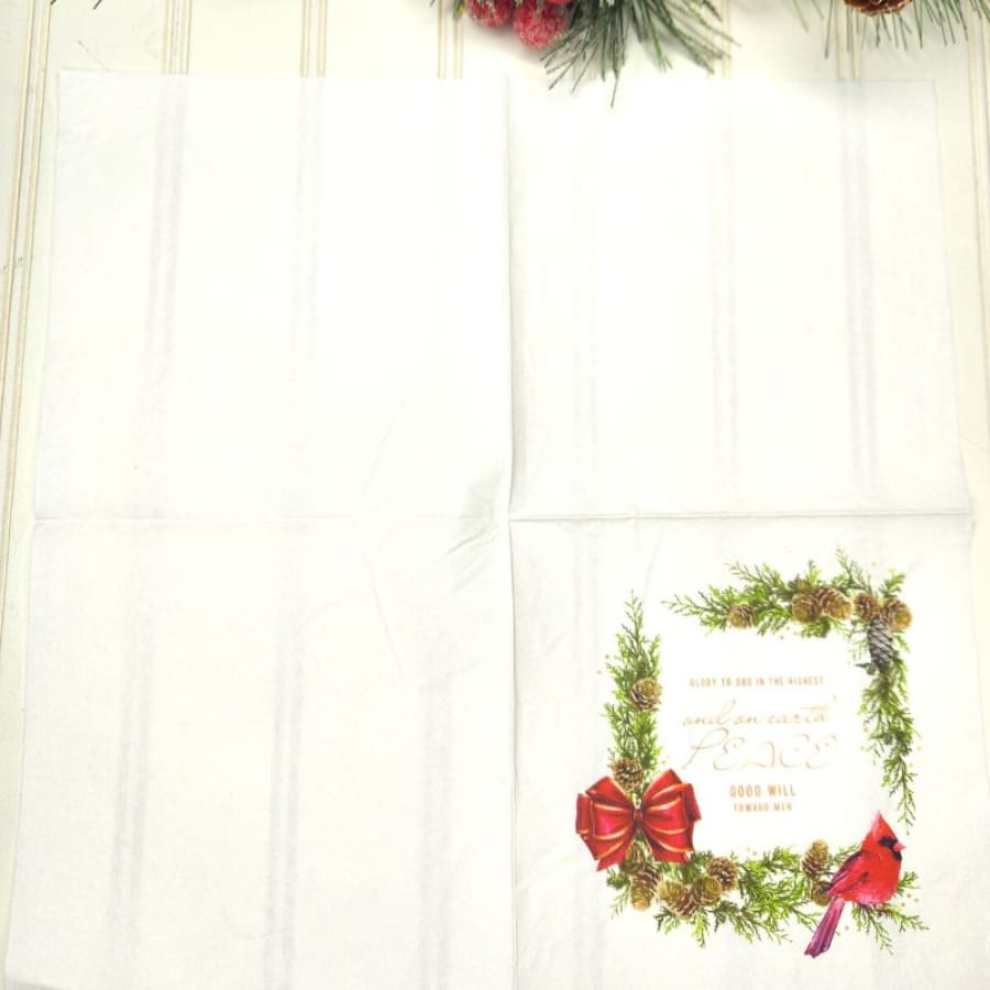 Peace On Earth Luke 2:14 Christian Paper Decoupage Napkins
