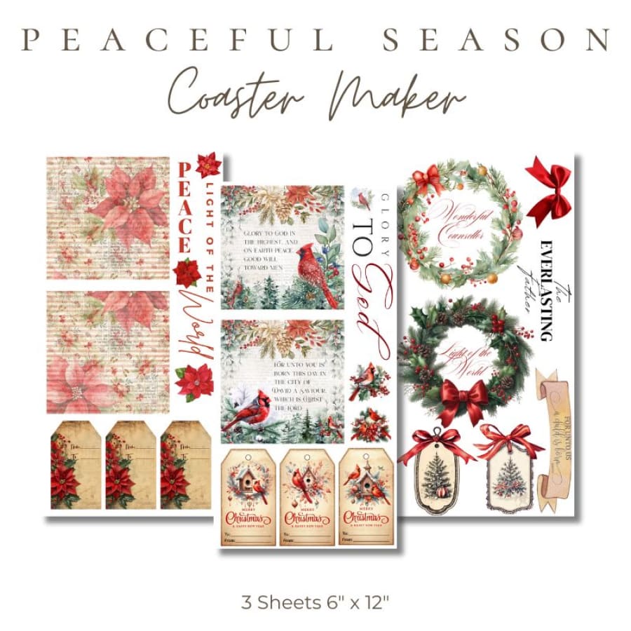Peaceful Season Coaster Maker Kit