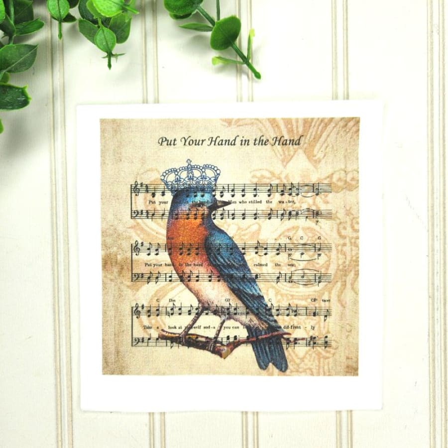 Put Your Hand In The Hand Hymn Christian Paper Decoupage