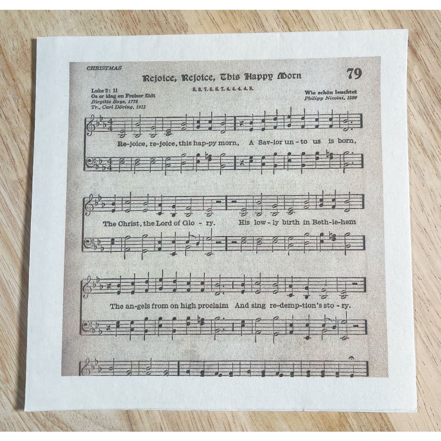 Rejoice Rejoice Hymn Christian Paper Decoupage Napkins