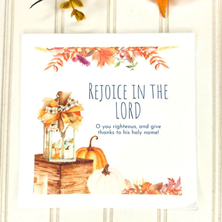 Rejoice In The Lord Psalms 97:12 Christian Paper Decoupage