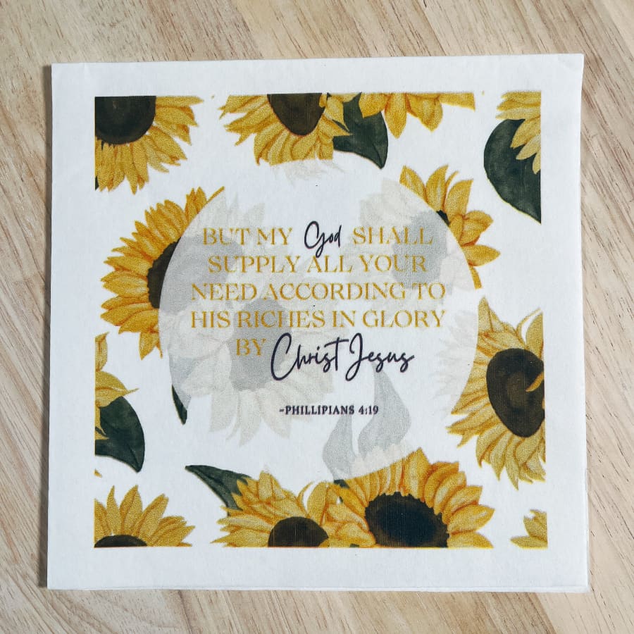 Riches In Glory Philippians 4:19 Christian Paper Decoupage