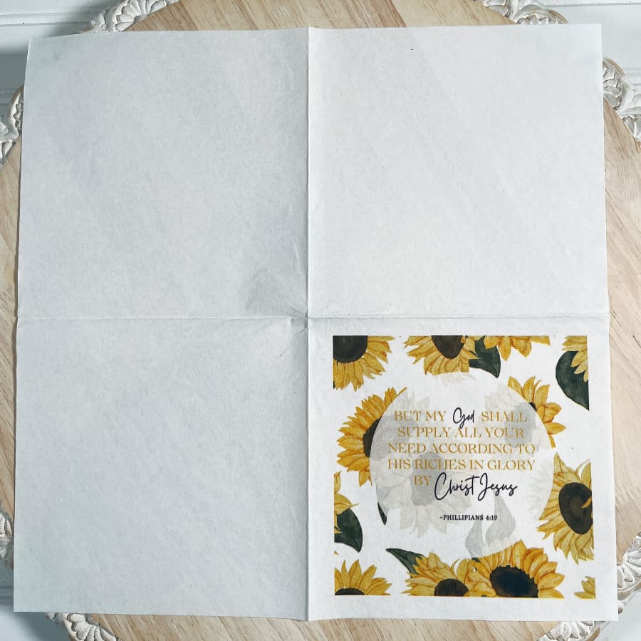 Riches In Glory Philippians 4:19 Christian Paper Decoupage