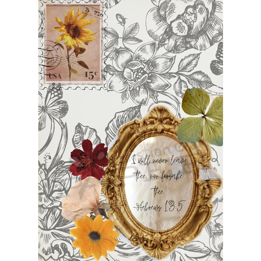 Rooted In His Word A4 Rice Paper 4-PK