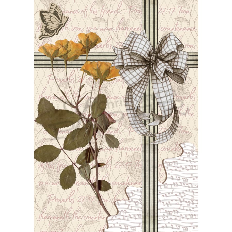 Rooted In His Word A4 Rice Paper 4-PK