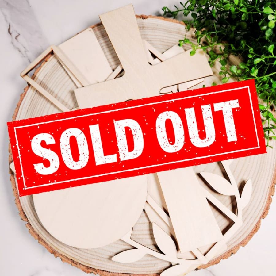 Sacred Layers Hanging Cross Sign