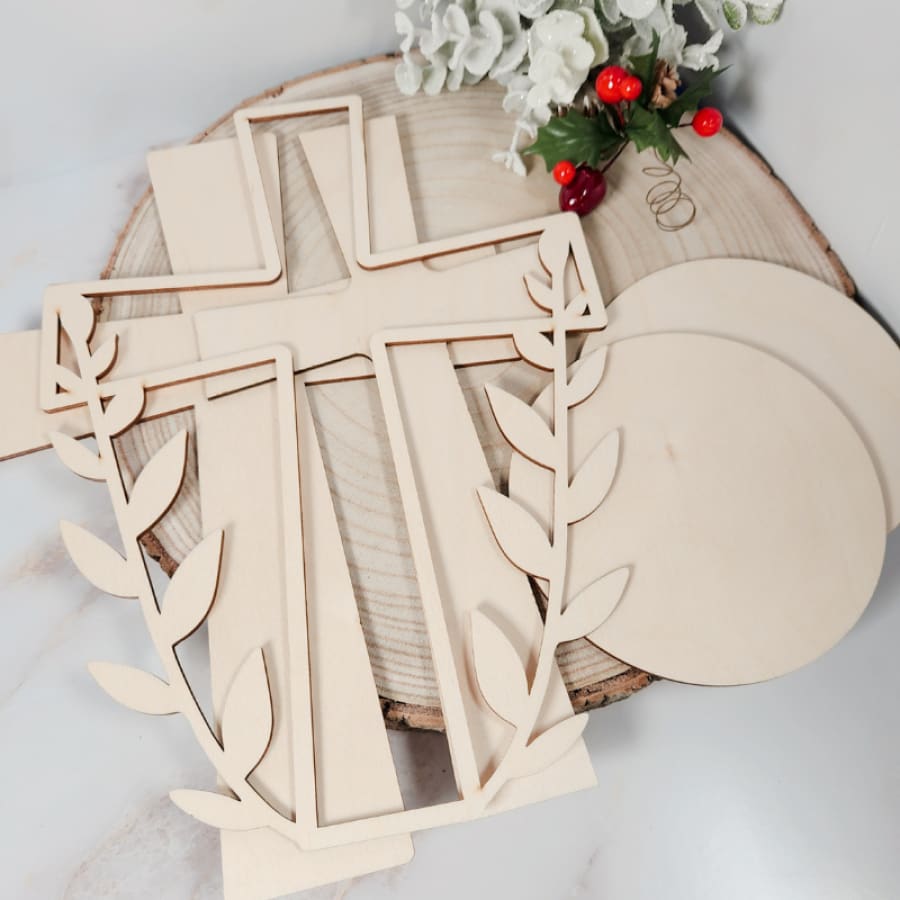 Sacred Layers Hanging Cross Sign