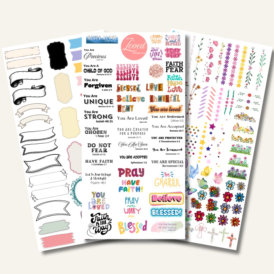 Scripture Sprinkles Premium Rub On Transfers