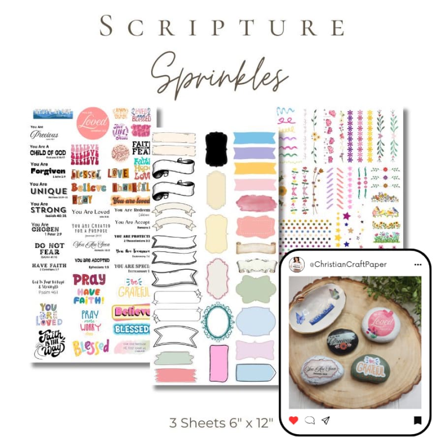 Scripture Sprinkles Premium Rub On Transfers