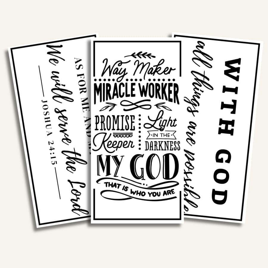 Sign Maker Words Of Faith | Christian Rub On Transfers