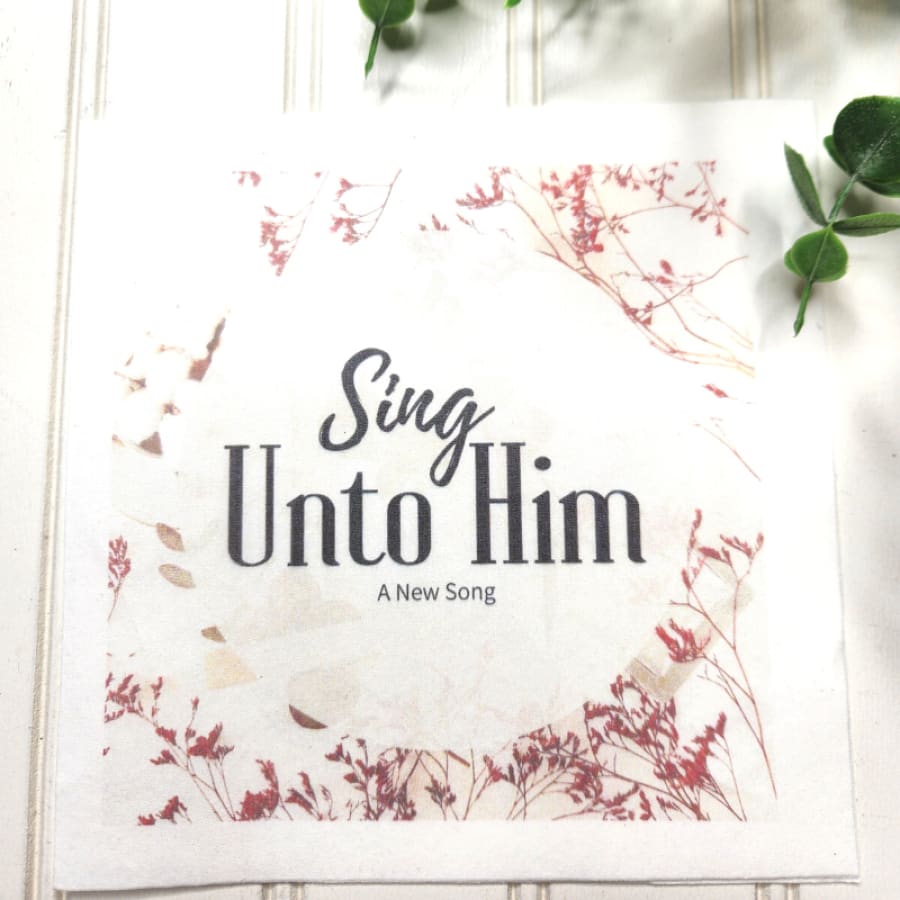 Sing Unto Him Psalms 33:3 Christian Paper Decoupage Napkins