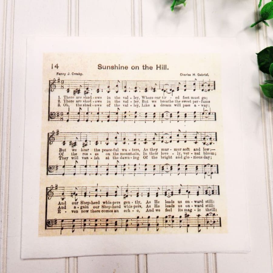 Sunshine On A Hill Hymn Christian Paper Decoupage Napkins