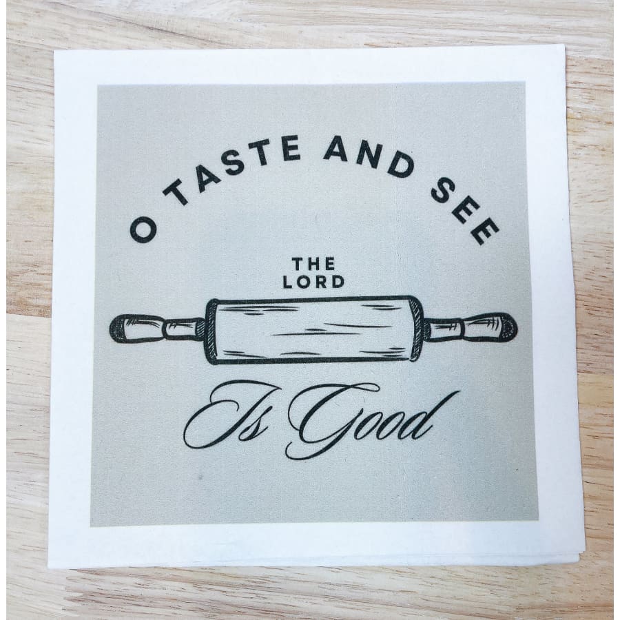 Taste and See Psalms 34:8 Christian Paper Decoupage Napkins