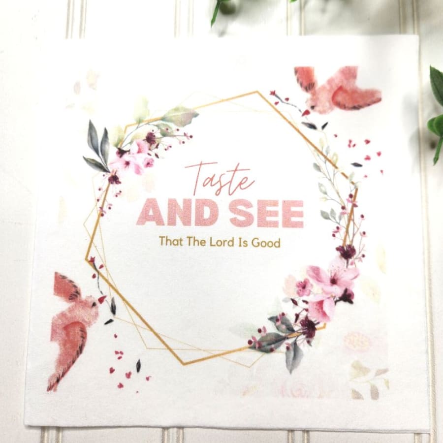 Taste & See Psalms 34:8 Christian Paper Decoupage Napkins