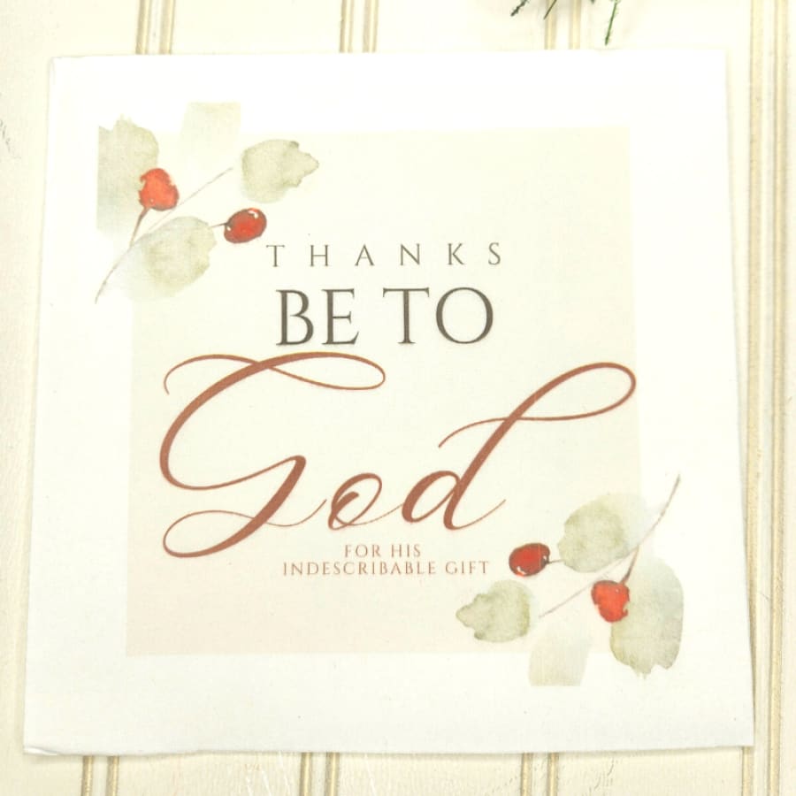 Thanks Be To God 2 Cor 9:15 Christian Paper Decoupage