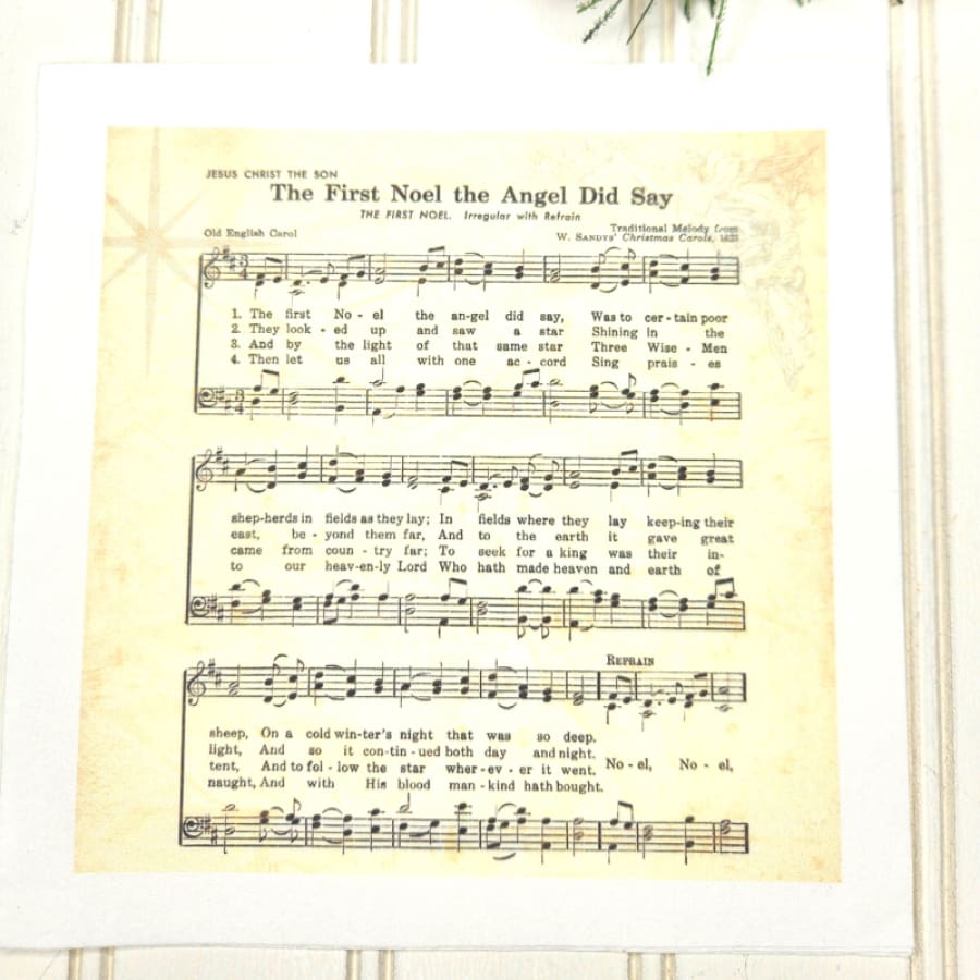 The First Noel Hymn Christian Paper Decoupage Napkins