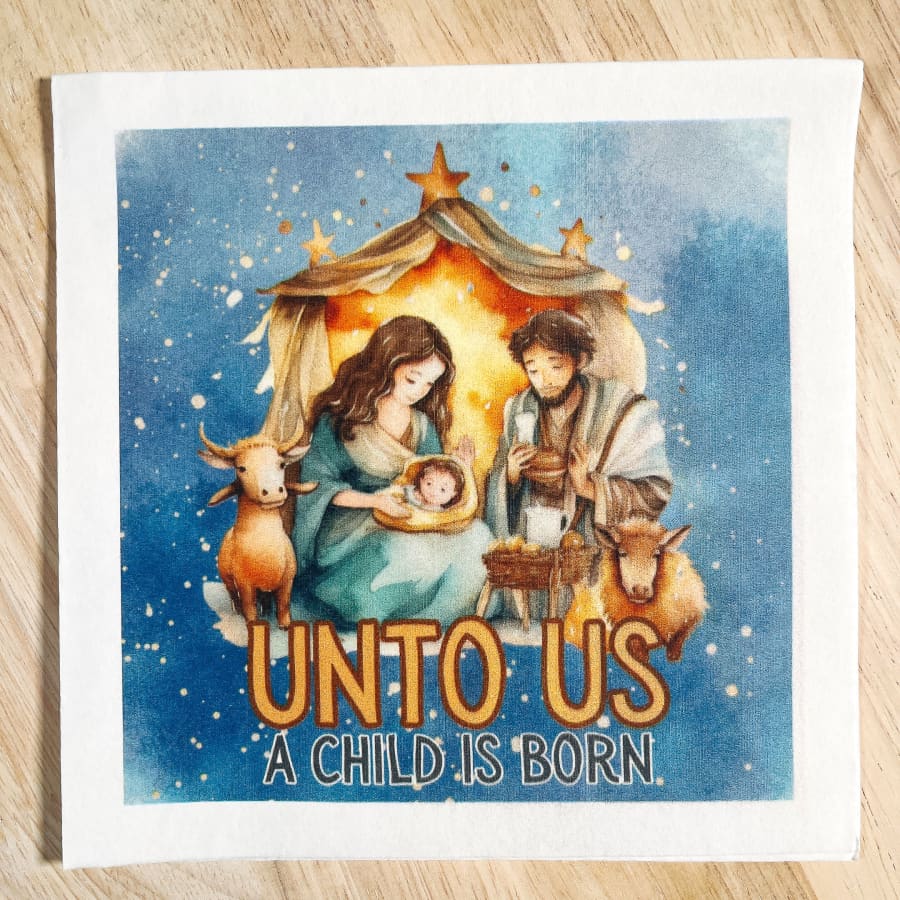 Unto Us Isaiah 9:6 Christian Paper Decoupage Napkins