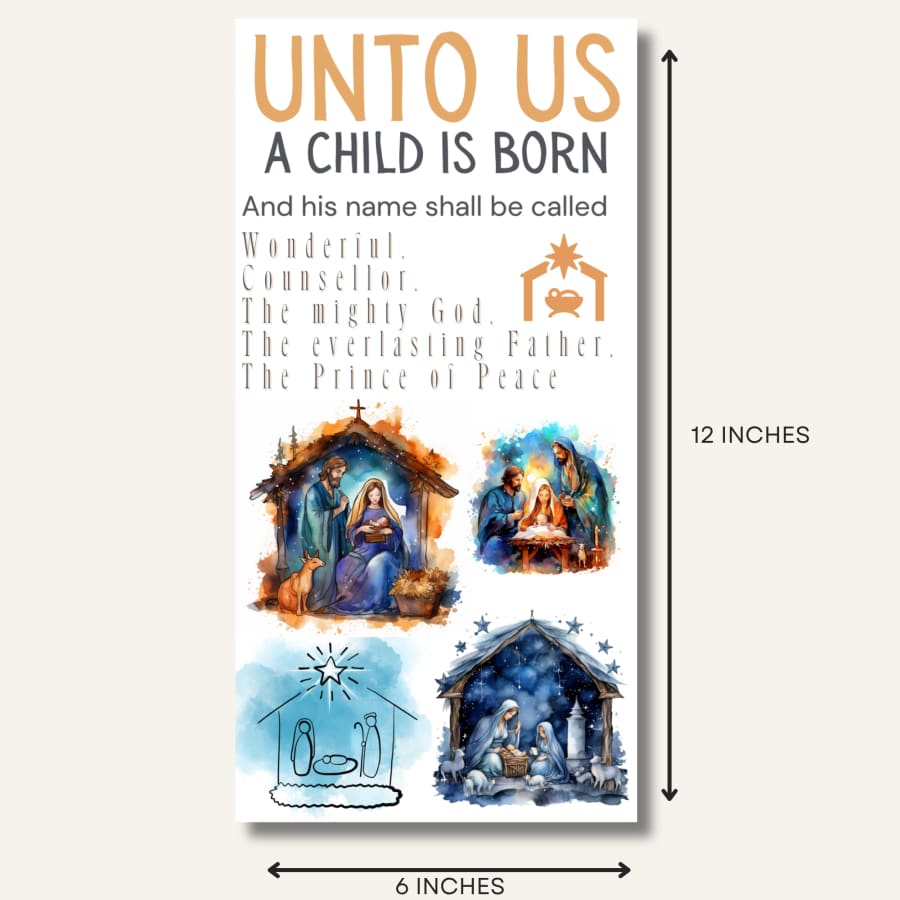 Unto Us Premium Rub On Transfers