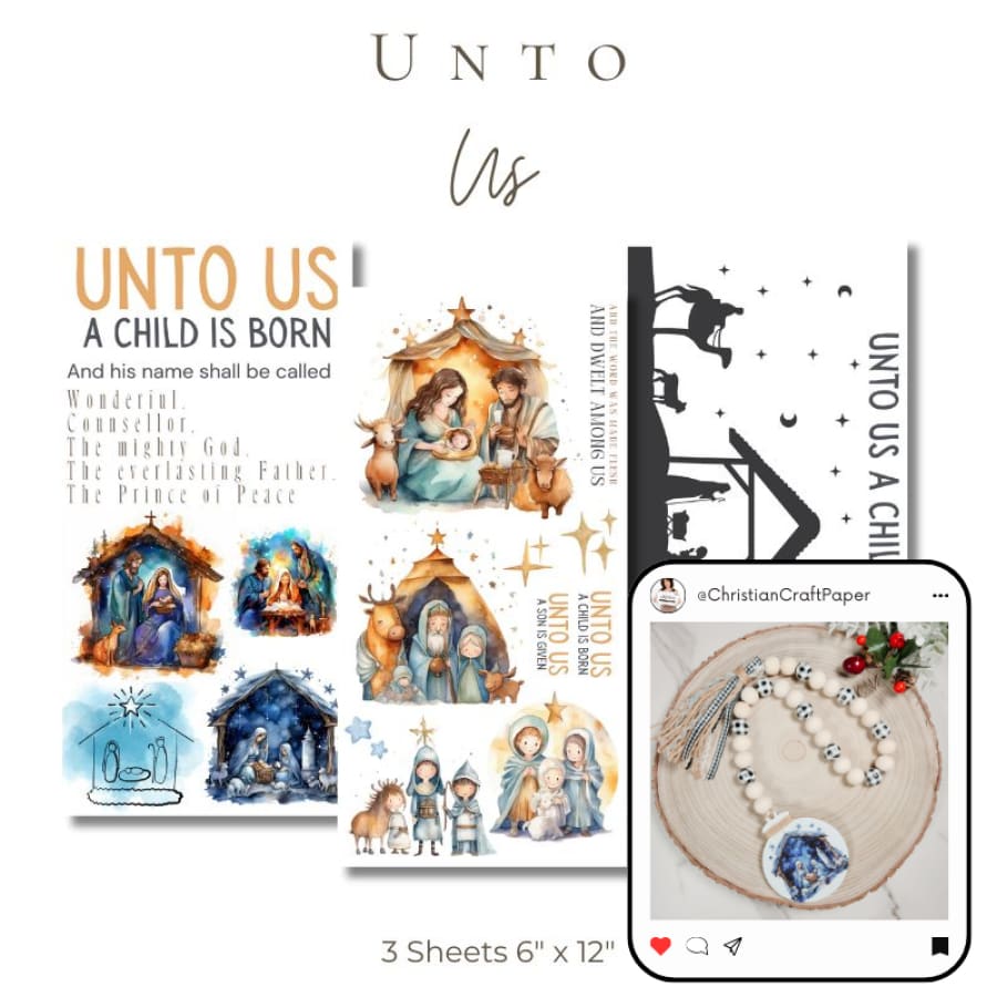 Unto Us Premium Rub On Transfers