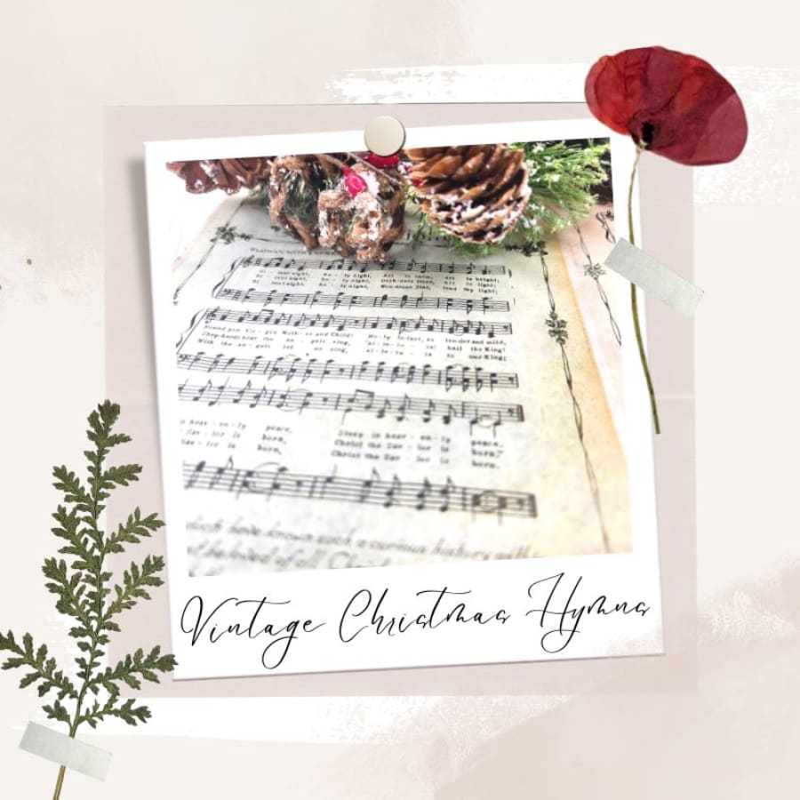 Vintage Christmas Hymns | Bible Verse Decoupage Tissue Paper