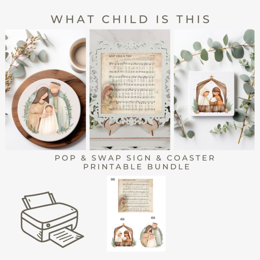 What Child Is This DIGITAL Quick Craft Design Bundle