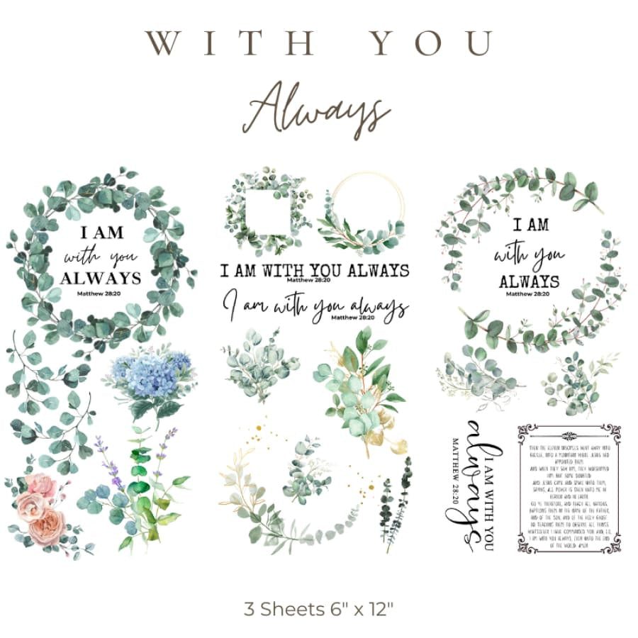 With You Always | Christian Rub On Transfers For Crafts