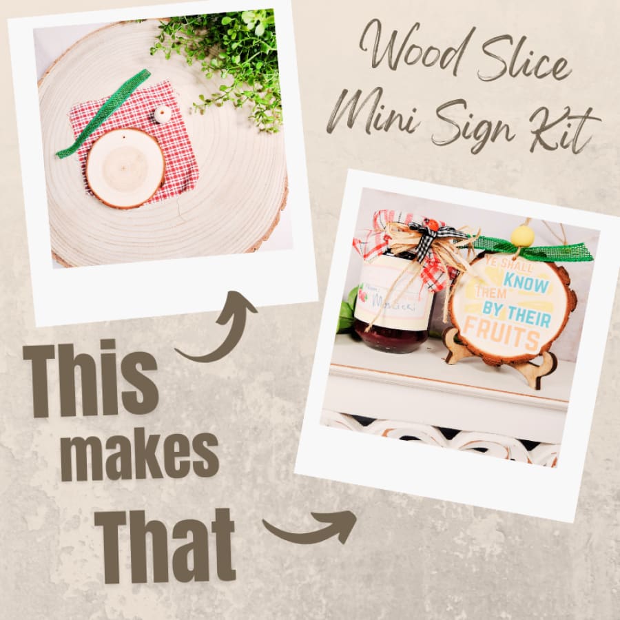 Wood Slice Mini Sign Kit