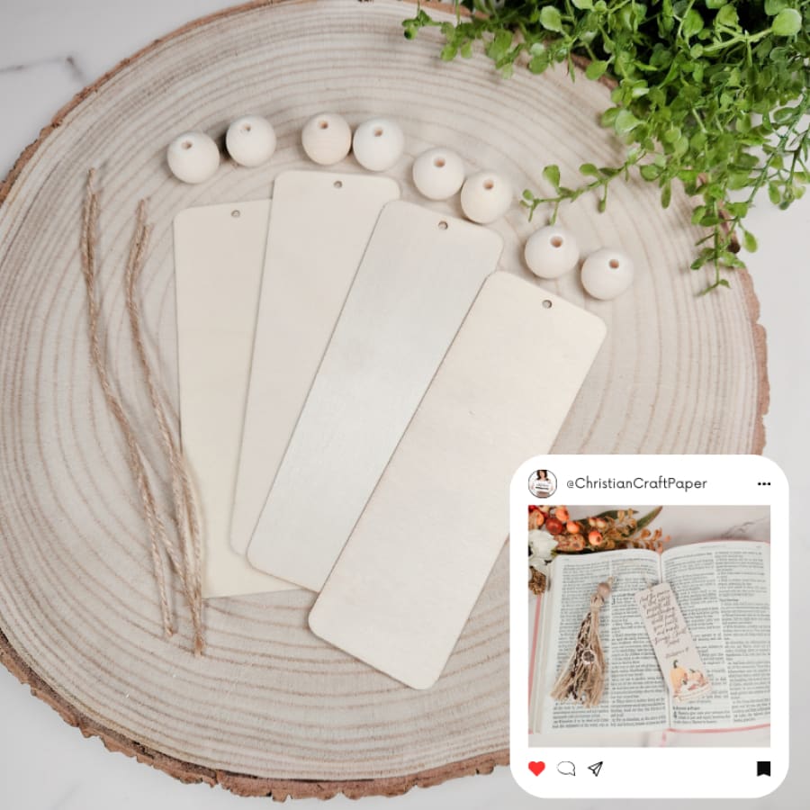 Wooden Book Mark Set 4PK