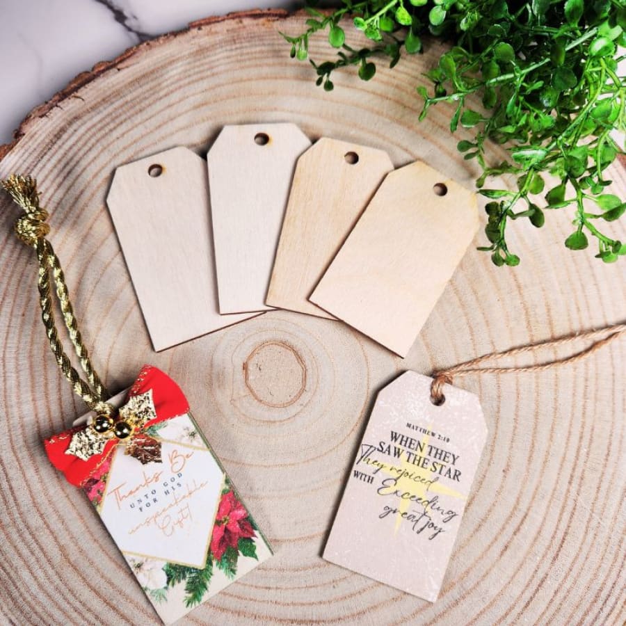 Wooden Gift Tag Cutouts [4-pk]