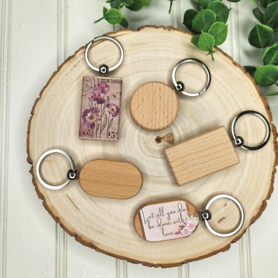 Wooden Keychain For Decoupage