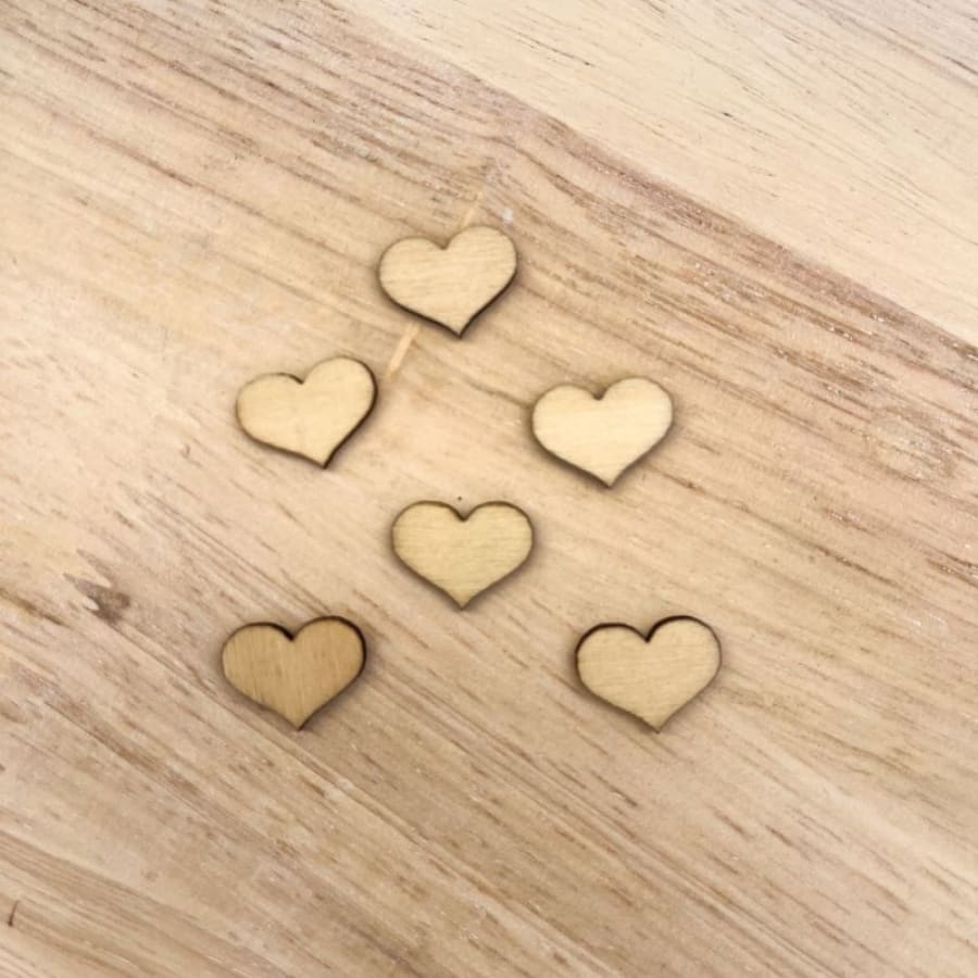 Wooden Mini Heart Blanks For Decoupage [6-Pack]