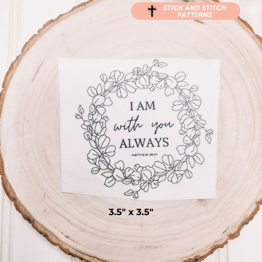 Words Of Faith V1 Bible Verse Stick and Stitch Embroidery