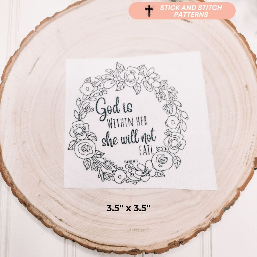 Words Of Faith V1 Bible Verse Stick and Stitch Embroidery