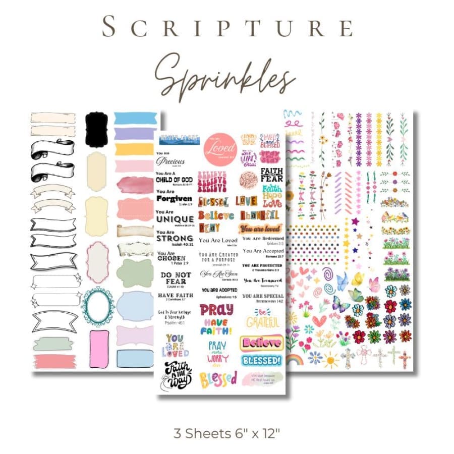 Scripture Sprinkles Premium Rub On Transfers