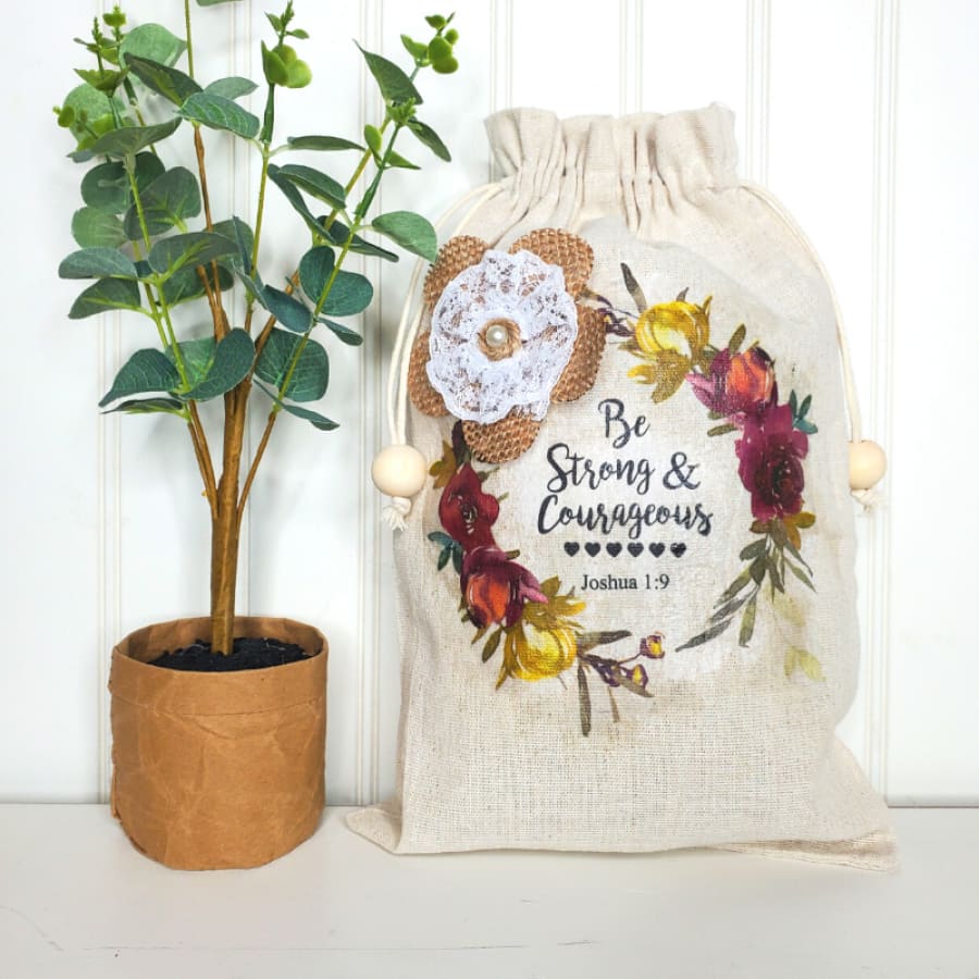 Be Strong & Courageous Joshua 1:9 Decoupage Christian Napkin