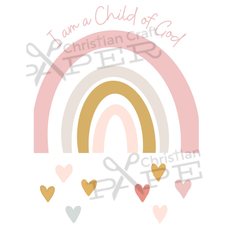 Child Of God Christian Rice Paper Decoupage Sheet - Pink 