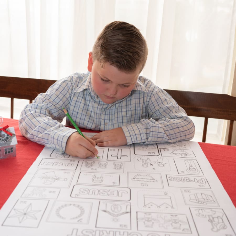 Christmas Countdown Advent Coloring Poster (INCLUDES 