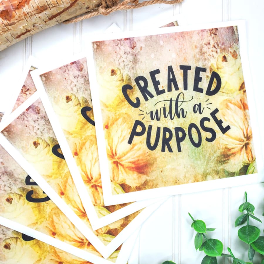 created with purpose, decoupage napkins, floral decoupage napkin, floral napkin