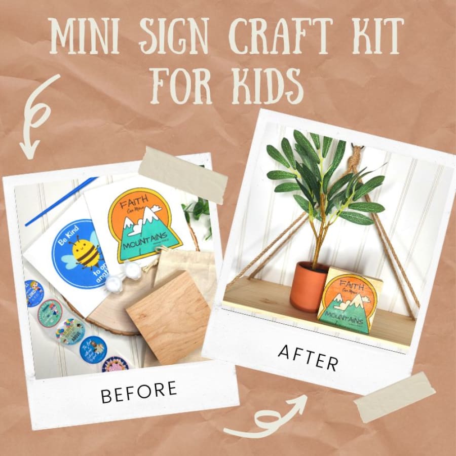 Decoupage Mini Sign Christian Craft Kit For Kids