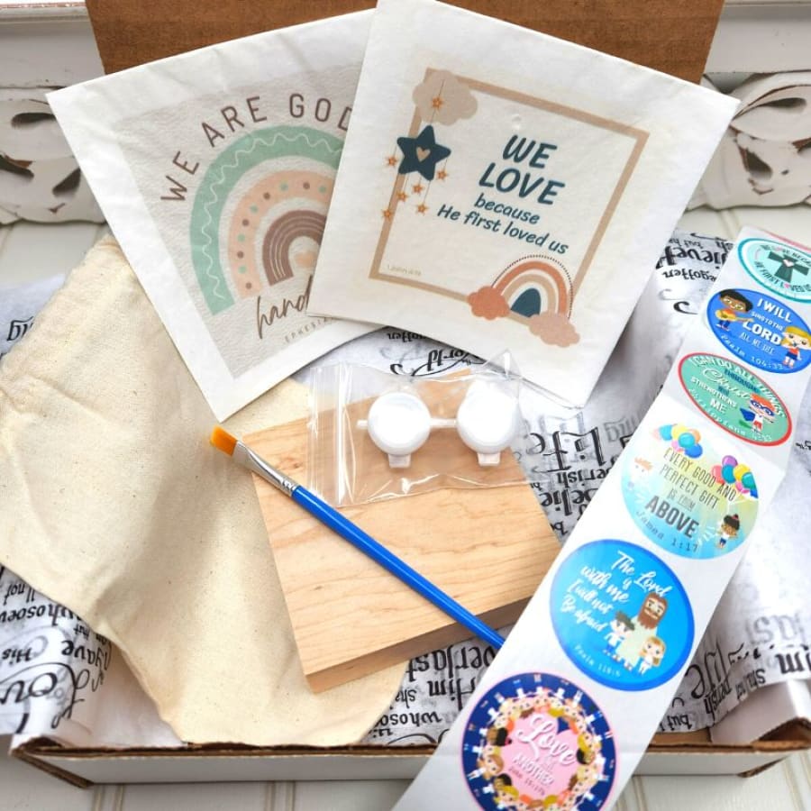 Decoupage Mini Sign Christian Craft Kit For Kids