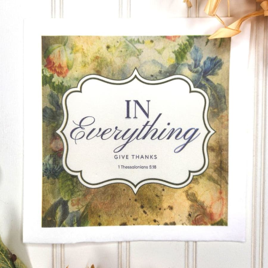 Give Thanks 1 Thessalonians 5:18 Christian Paper Decoupage 