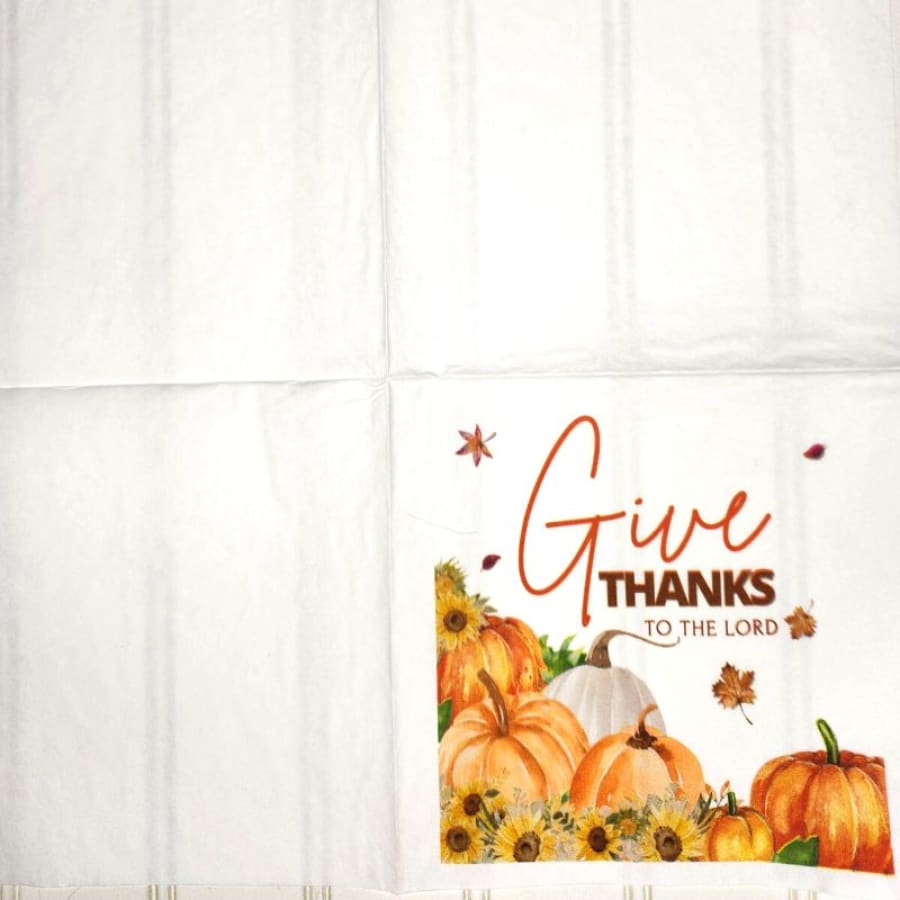 Give Thanks Psalms 107:1 Christian Paper Decoupage Napkins