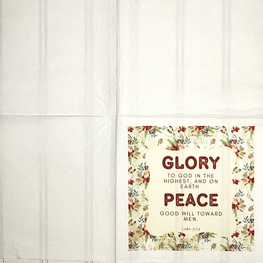Glory To God Luke 2:14 Christian Paper Decoupage Napkins