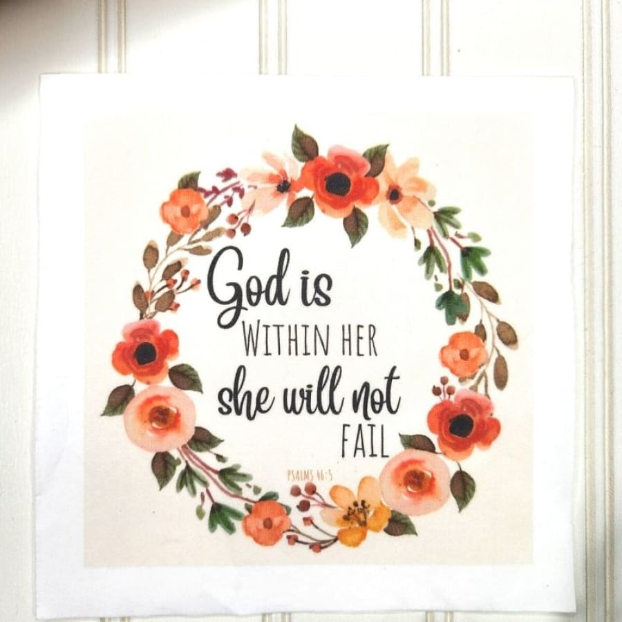 God Is Within Her Psalms 46:5 Decoupage Christian Napkin