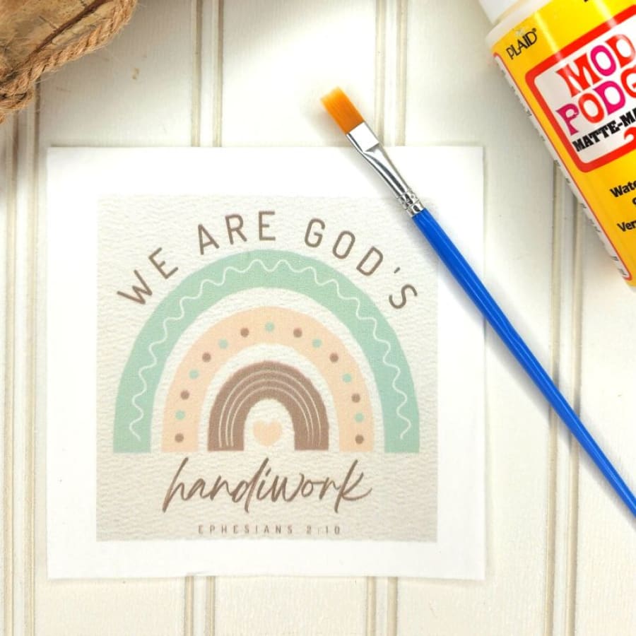 God’s Handiwork Ephesians 2:10 Kids Decoupage Christian 