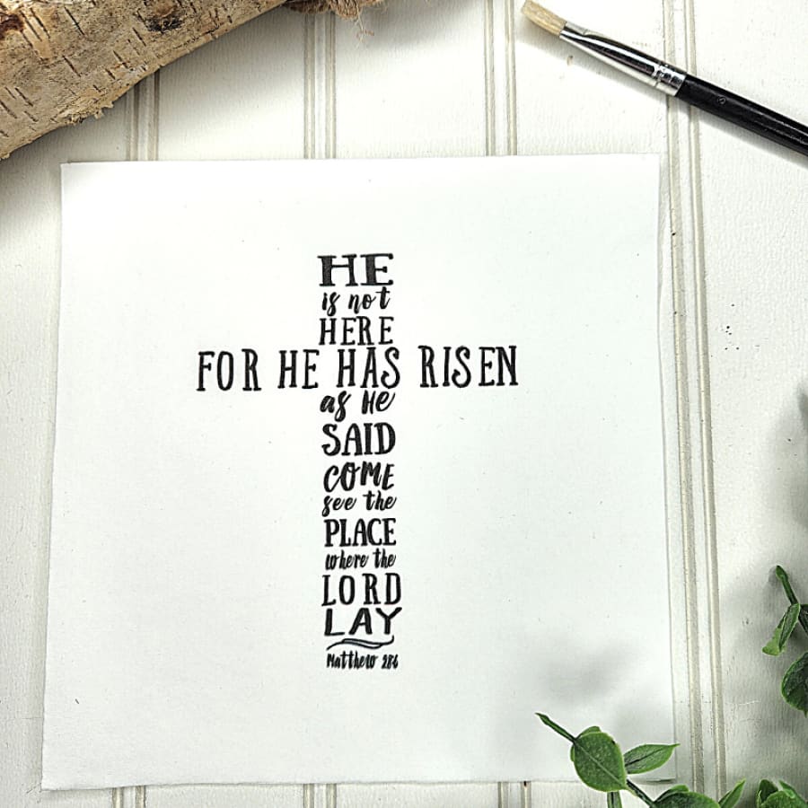 He Is Risen Matthew 28:6 Decoupage Christian Napkin