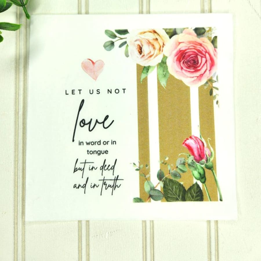 In Deed & Truth 1 John 3:18 Christian Paper Decoupage