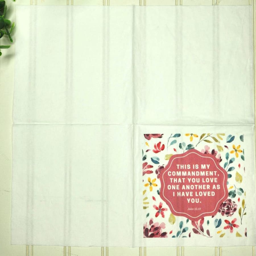 Love One Another John 15:12 Christian Paper Decoupage